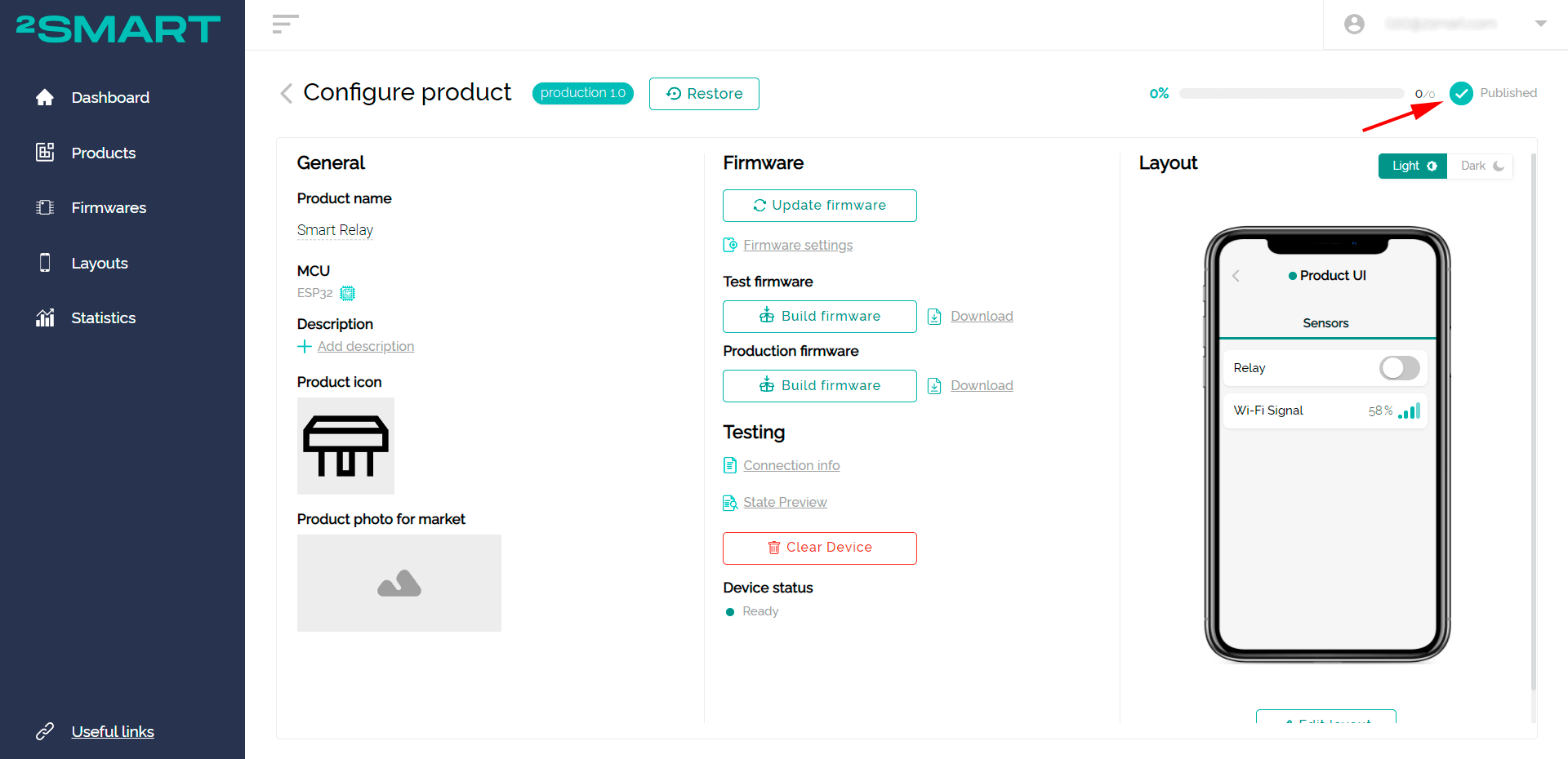 The product page in the vendor panel