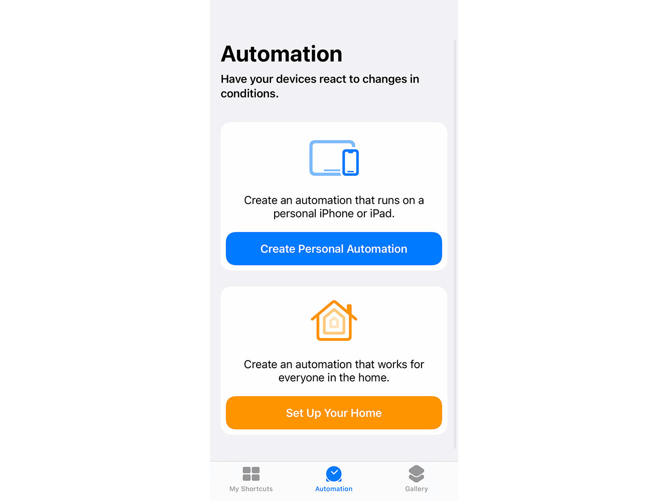 Automation tab