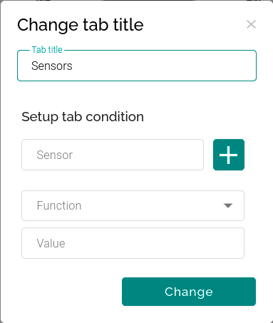 Ability to set up conditions for displaying or hiding tabs and widgets