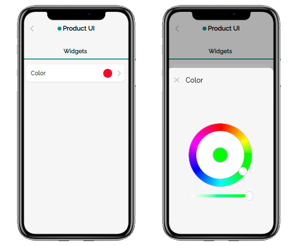 Colouring Send Widget Widgets for controlling the functions of IoT devices in the 2Smart ...