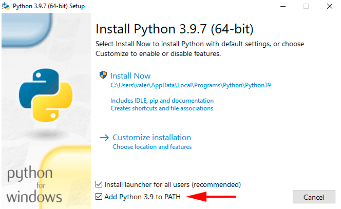 Python installing