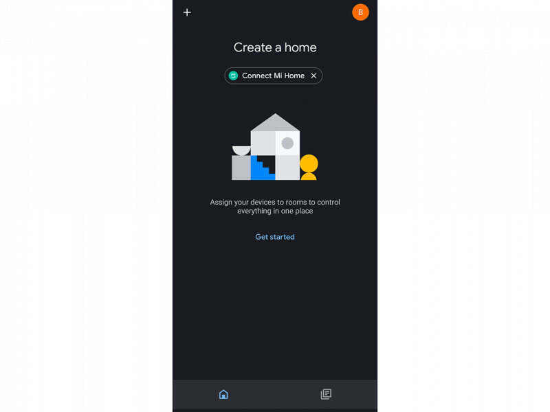 Creating a new Home in the app