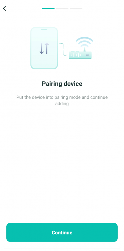 Pairing device screen