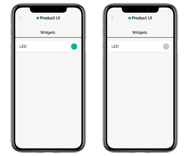 Widgets for controlling the functions of IoT devices in the 2Smart