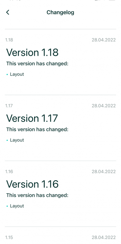 Platform updates: 29.04.2022