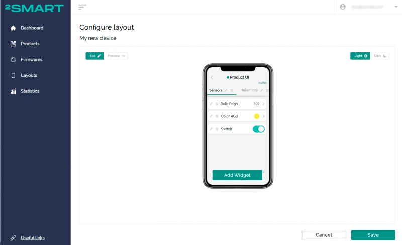Configuring the mobile application interface