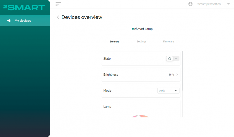 Web application for controlling IoT devices via the browser