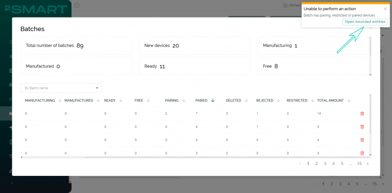 Viewing Devices Blocking Batch Deletion