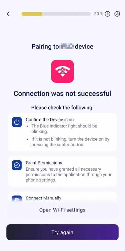 Error Handling During Pairing